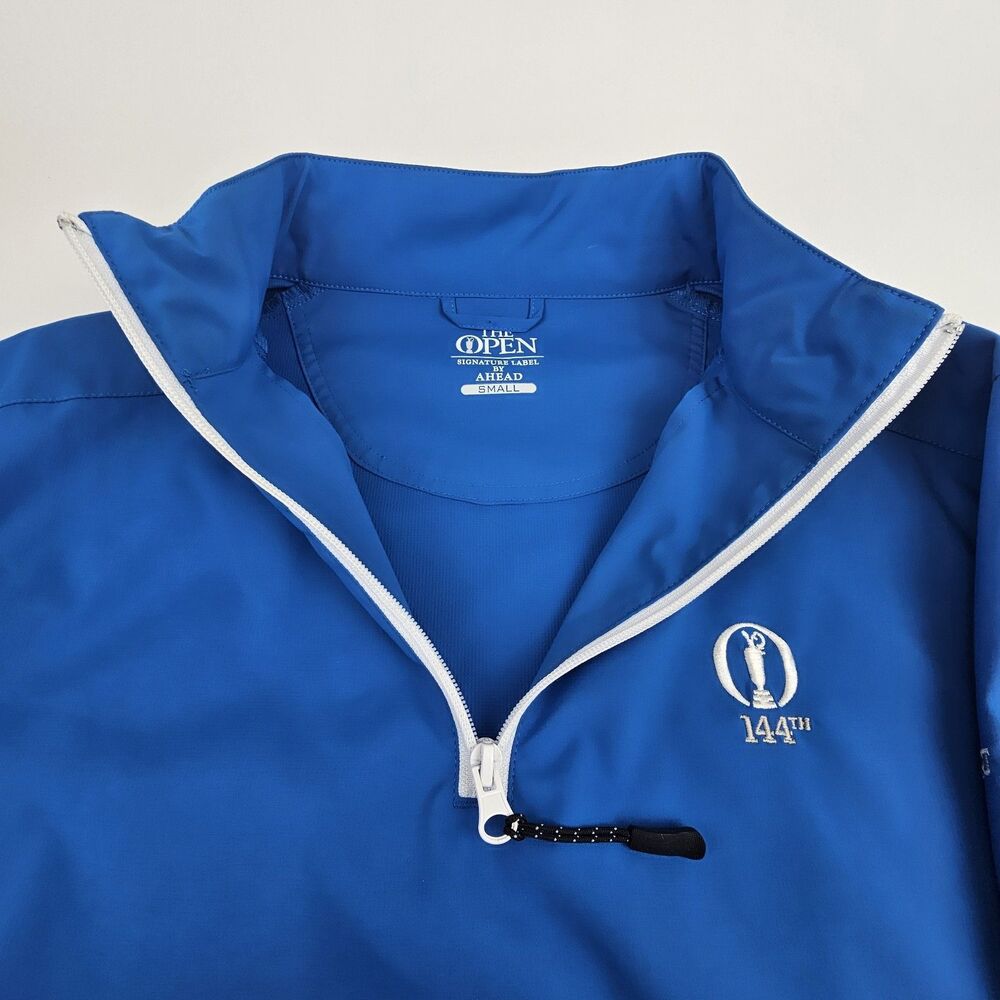 The Open 144th St Andrews Golf Pullover Mens Small Ahead Blue 1/4 Zip - Picture 13 of 15